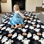 Spooky Jack O'Lanterns Throw Blanket for Halloween