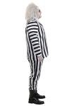 Plus Size Beetlejuice Costume for Adults, Black & White Striped Suit for 80s 90s Movie Cosplay & Halloween 2X