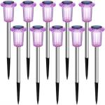 10-Pack Purple LED Solar Halloween Lights