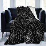 Gothic Spiderweb Flannel Fleece Halloween Blanket