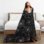 Gothic Spiderweb Flannel Fleece Halloween Blanket