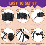 Giant 5 Ft Halloween Spider Decoration for Yard