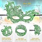 XonyiCos Lace Masquerade Mask for Women - Perfect for Party, Prom, Ball, Mardi Gras and Costume (Green)
