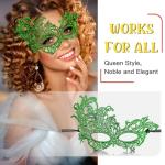 XonyiCos Lace Masquerade Mask for Women - Perfect for Party, Prom, Ball, Mardi Gras and Costume (Green)