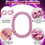 Chunky Pink Faux Chain Necklace for Halloween