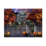 Nicky Boehme Halloween House 24x32 Canvas Art