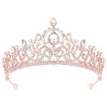 Rose Gold Tiara Crown for Halloween Costume
