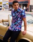 Mushroom Print Hawaiian Rave Shirt for Men