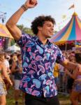 Mushroom Print Hawaiian Rave Shirt for Men