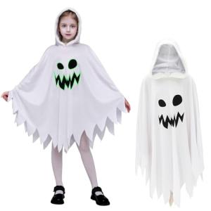 EOZY White Ghost Costume Kids Girls Halloween Scary Cosplay Fancy Dress 4-6 Years