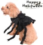 Suyfhdc Dog Spider Costume,Dogs Party Accessories Spider Decoration,Halloween Cosplay Costumes with Adjustable Velcro Fits Small Medium Pet Dogs and Cat,Black