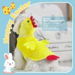 cyeollo Dog Chicken Costume Pet Funny Halloween Costumes Cosplay Holiday Outfits Cute Dog Hoodies Coats Clothes for Small Medium Large Dogs, Yellow Chicken XL