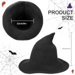 Foldable Wide Brim Witch Hat for Halloween