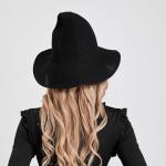 Foldable Wide Brim Witch Hat for Halloween