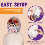 JOYIN 35" Halloween Animated Hanging Corpse with LED Light Up Eyes & Sound Effect for Indoor and Outdoor Decorations