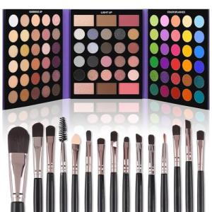 Colorful 86-Color Eyeshadow Palette and Brush Set