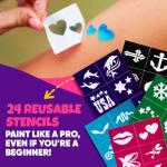 02 Blue Squid Fac02 Blue Squid Face Paint Ultimate Party Pack e Paint Ultimate Party Pack (18 Face Paint Kit & 18 Body Crayon Bundle)