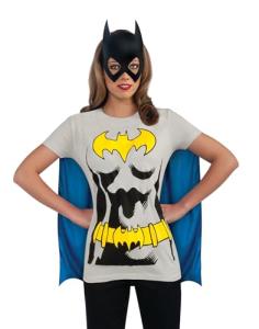Batgirl Costume T-Shirt with Cape and Mask