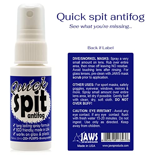 JAWS Anti-Fog Spray for Glasses and Goggles