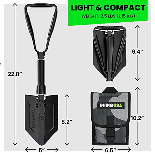 Rhino USA Military Folding Survival Shovel