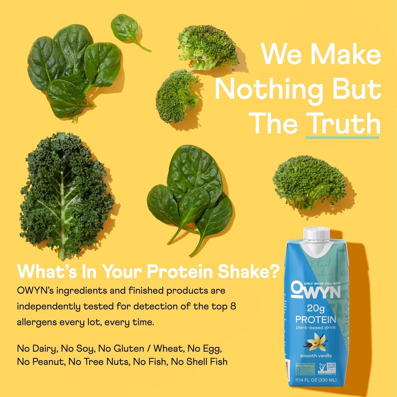 OWYN Protein Nutrition Shake, Smooth Vanilla, 4 Ct