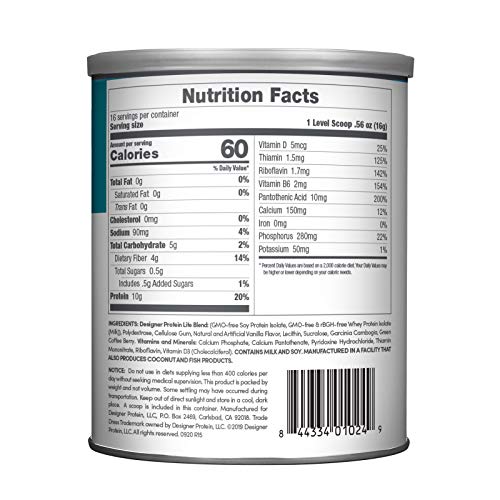 Designer Lite - Low Calorie Protein & Fiber Shake