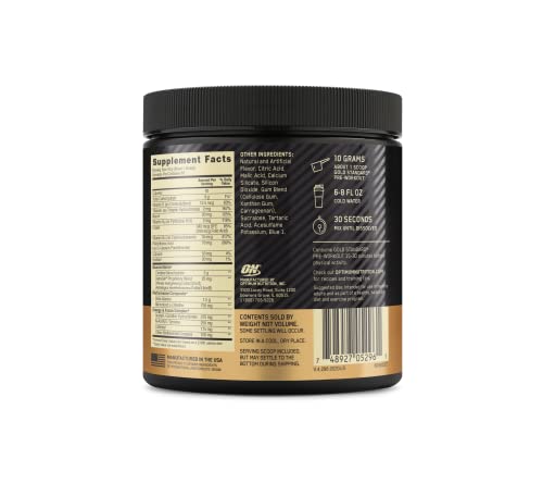 Gold Standard Blueberry Lemonade Pre-Workout Formula