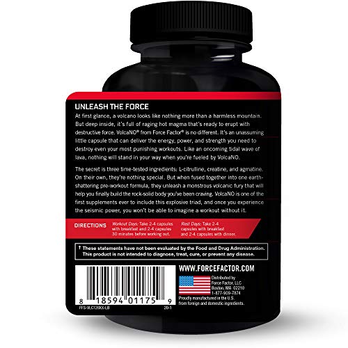 Volcano Nitric Oxide Pre Workout Supplement for Men
