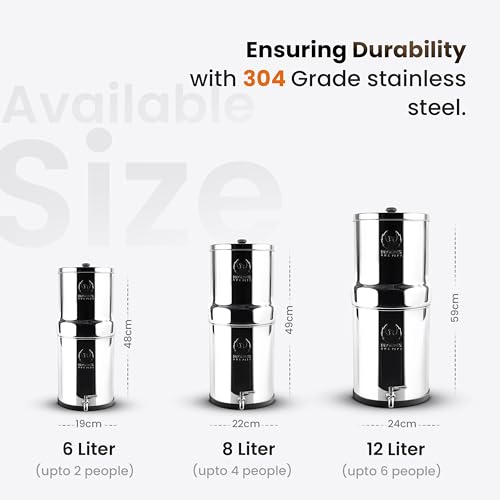 Phoenix 12L Gravity Fed Stainless Steel Water Purifier