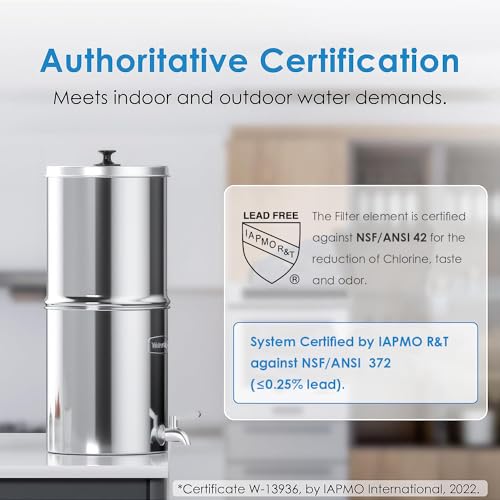 Gravity-Fed Water Filter System with Carbon Filters