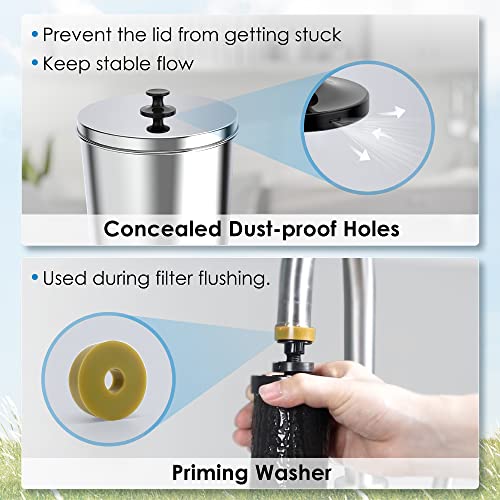 Gravity-Fed Water Filter System with Carbon Filters