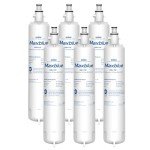Maxblue Replacement for GE® RPWFE®, RPWF (with CHIP) Refrigerator Water Filter, Compatible with WSG-4, WF277, GFE28GMKES, PFE28KBLTS, GFD28GSLSS, PWE23KSKSS, GYE22HMKES, DFE28JSKSS, 6 Filters