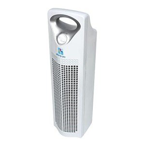 ENVION Medium to Large Room Quiet Operating Filter HEPA Air Purifier with 3 Fan Speeds, Ionizer, LED Display, & Built In Handle, White