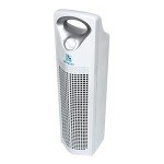 ENVION Medium to Large Room Quiet Operating Filter HEPA Air Purifier with 3 Fan Speeds, Ionizer, LED Display, & Built In Handle, White