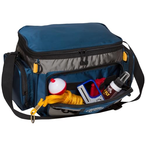 Blue Soft-Sided Tackle Bag for Fishing