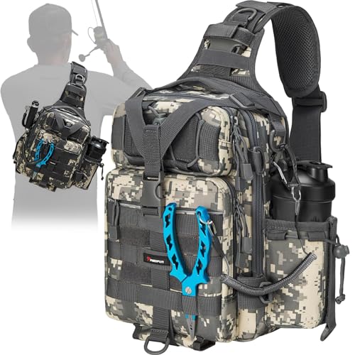 Piscifun Fishing Tackle Bag with Rod & Gear Holder