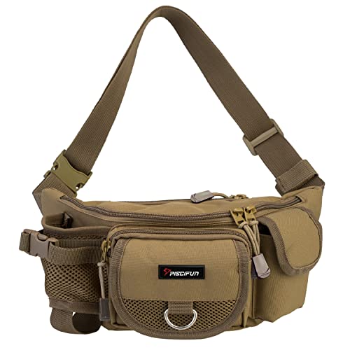 Piscifun Adjustable Waist Fishing Tackle Bag - Khaki