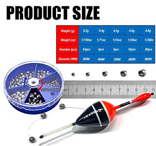 Gourami Fishing Weights Sinkers – Removable Round, 230pcs/107pcs