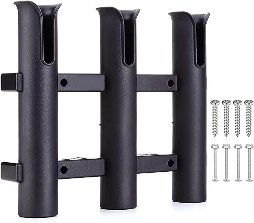 BigTron Fishing Rod Holder Bracket - 3 Rod Rack for Boat, Kayak, Garage, or Truck