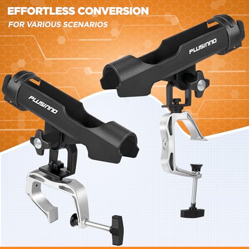 PLUSINNO Fishing Rod Holder - Adjustable & Foldable (2 Pack)