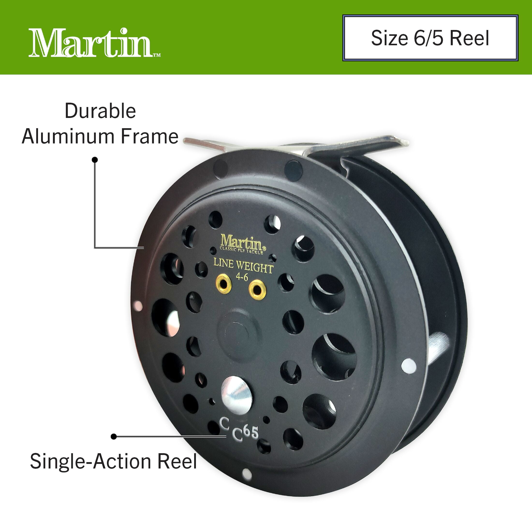 Martin Caddis Creek Fly Fishing Reel, Size 6/5
