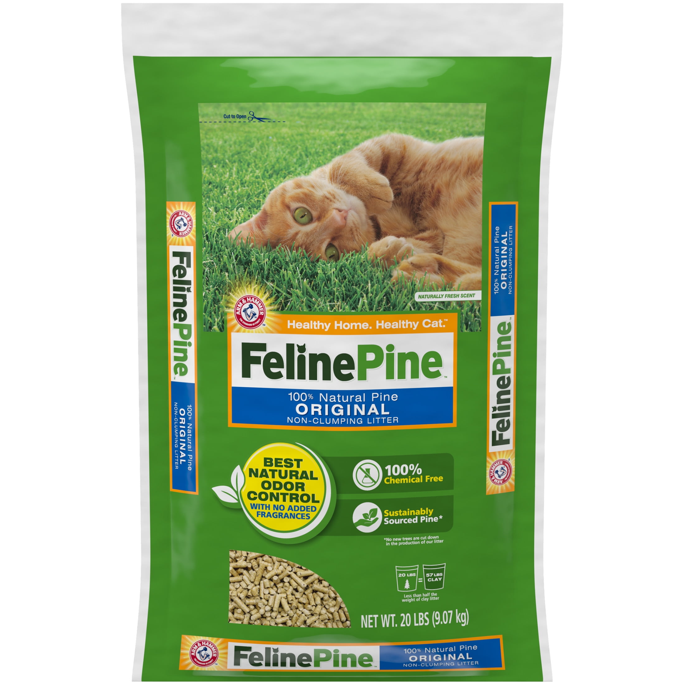 Feline Pine Original 100% Natural Cat Litter, 20lb