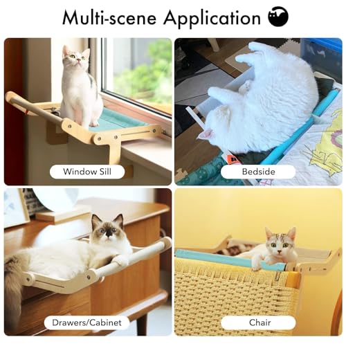 Cat Window Perch Bed with No Drilling/Suction Cup