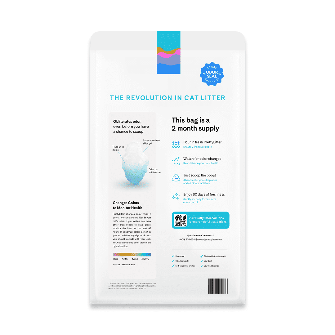 PrettyLitter Health Monitoring Cat Litter, 8lb