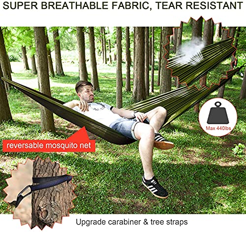 FIRINER Camping Hammock with Rain Fly and Mosquito Net
