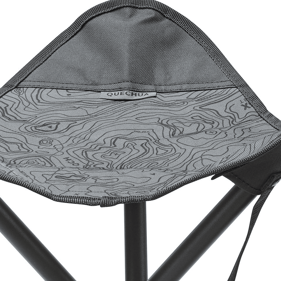 Quechua Multi-Use Camping Stool, Dark Gray, 2.2 lbs