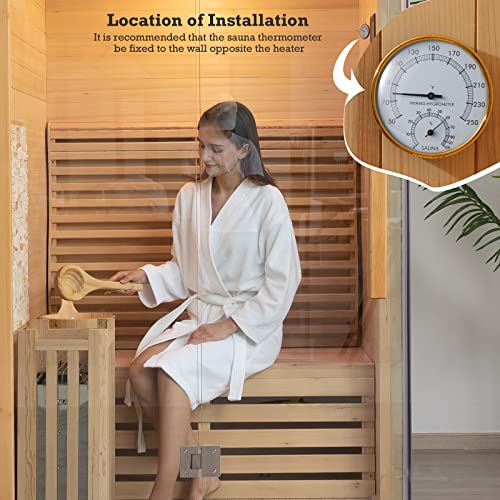 amocane 2 in 1 Sauna Thermometer & Hygrometer