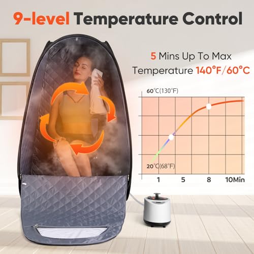 Portable Single Person Sauna Tent with Steam Generator