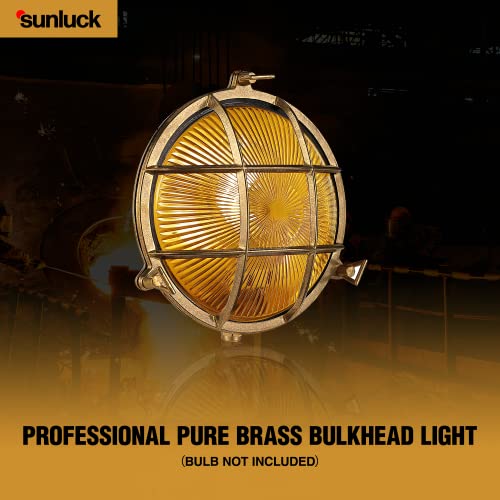 Brass Sauna Light Waterproof for Cafe, Bar, Patios