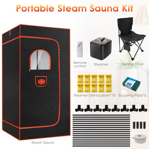 Upgraded Portable Sauna Box with Steam, Remote Control